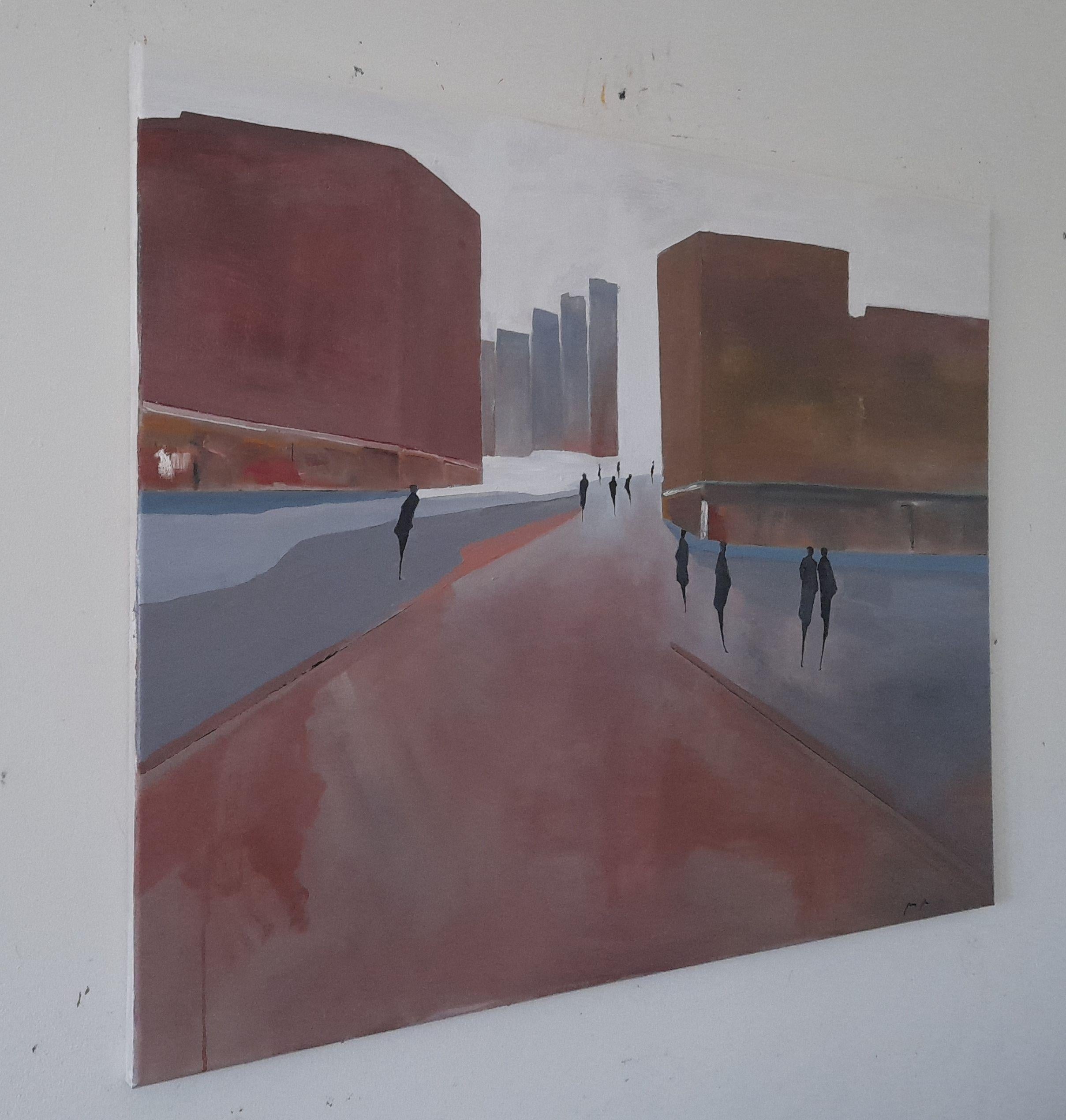 Walk This Way, Painting, Oil on Canvas For Sale 2