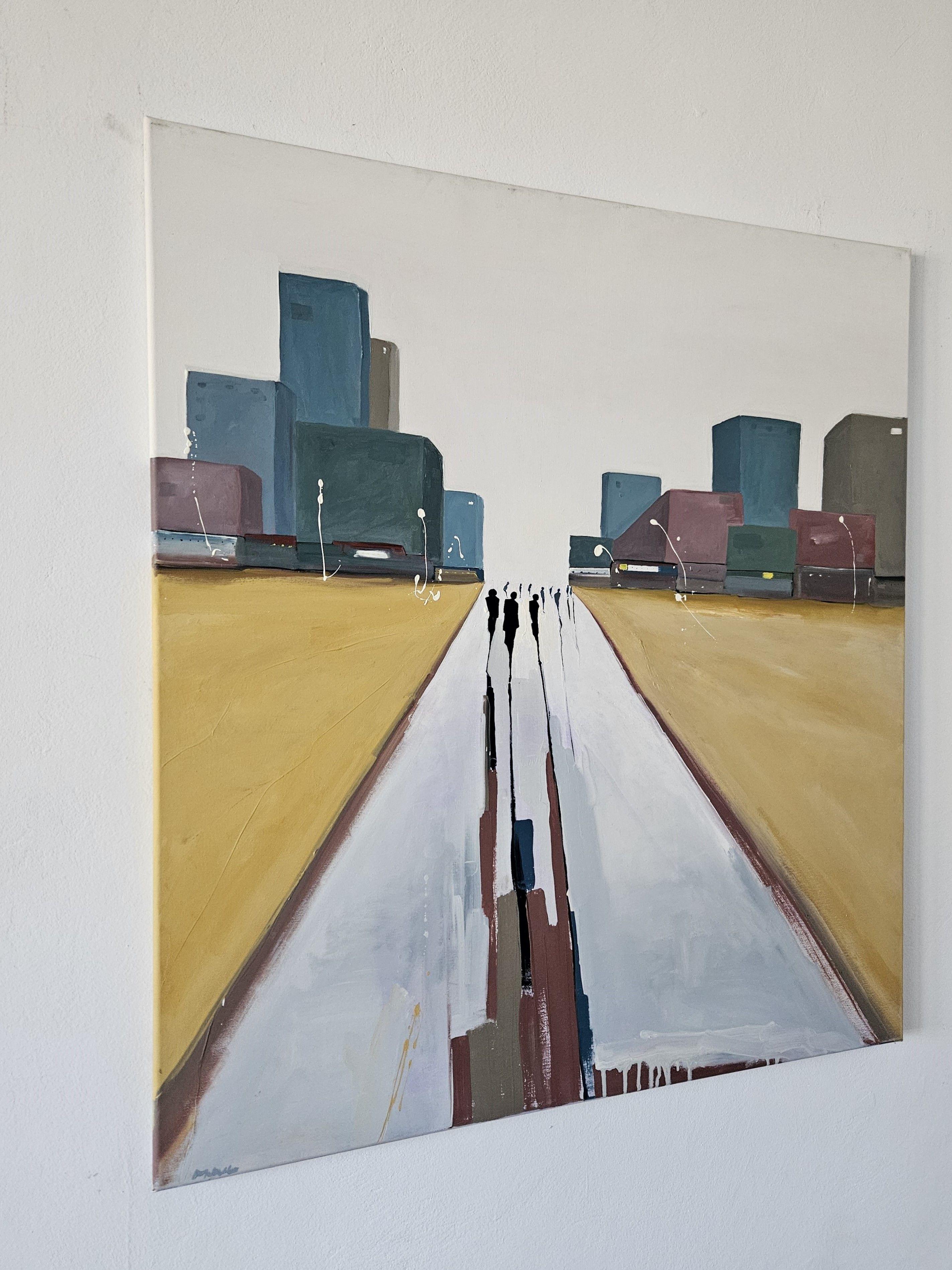 Gelber Sand, Gemälde, Öl auf Leinwand (Abstrakter Expressionismus), Painting, von MARIUSZ  MAKULA