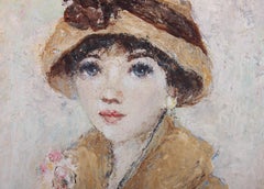 Marj - Framed Mid 20th Century Oil, Dressed for the Occasion