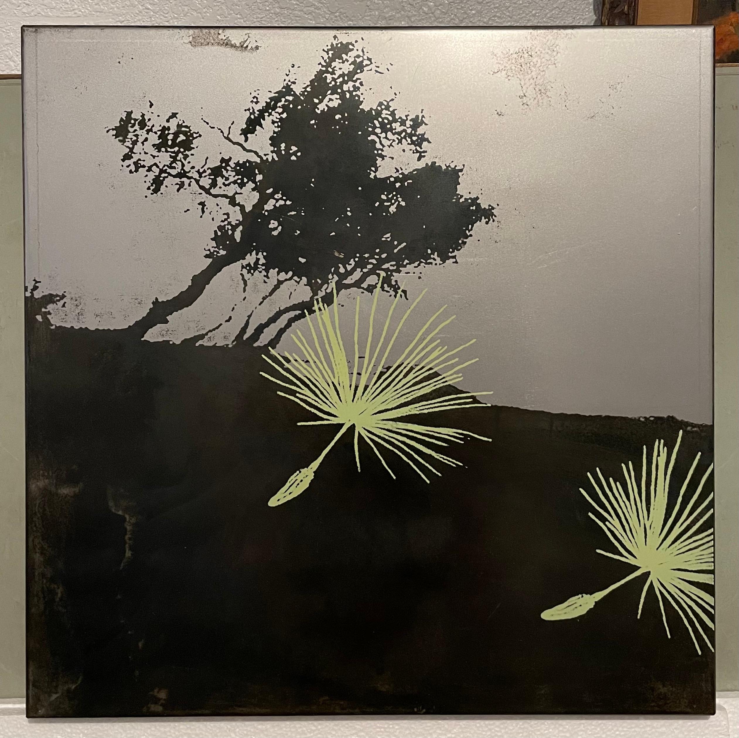 Patine et sérigraphie Peinture sur acier Art contemporain canadien Marjan Eggermont - Painting de Marjan Eggremont