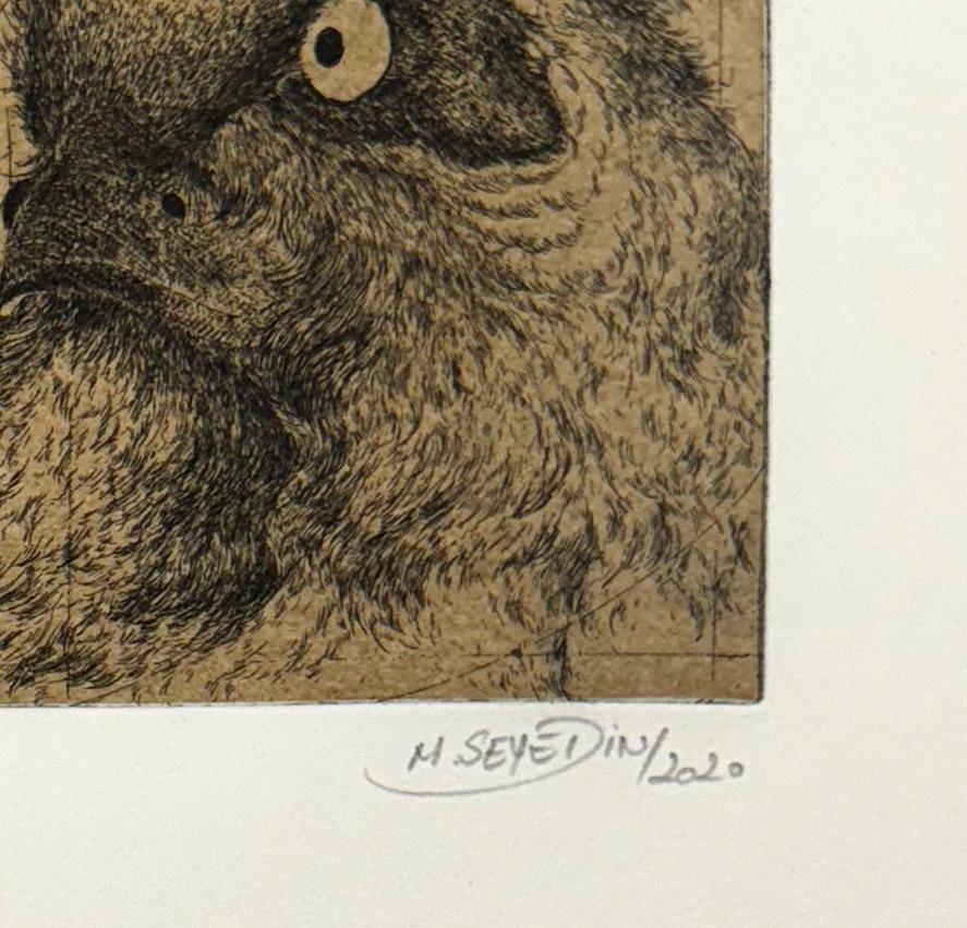 Discours D'oiseaux #3, etching of birds by Marjan Seyedin For Sale 3