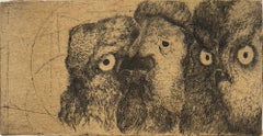 Discours D'oiseaux #4, acquaforte di uccelli di Marjan Seyedin