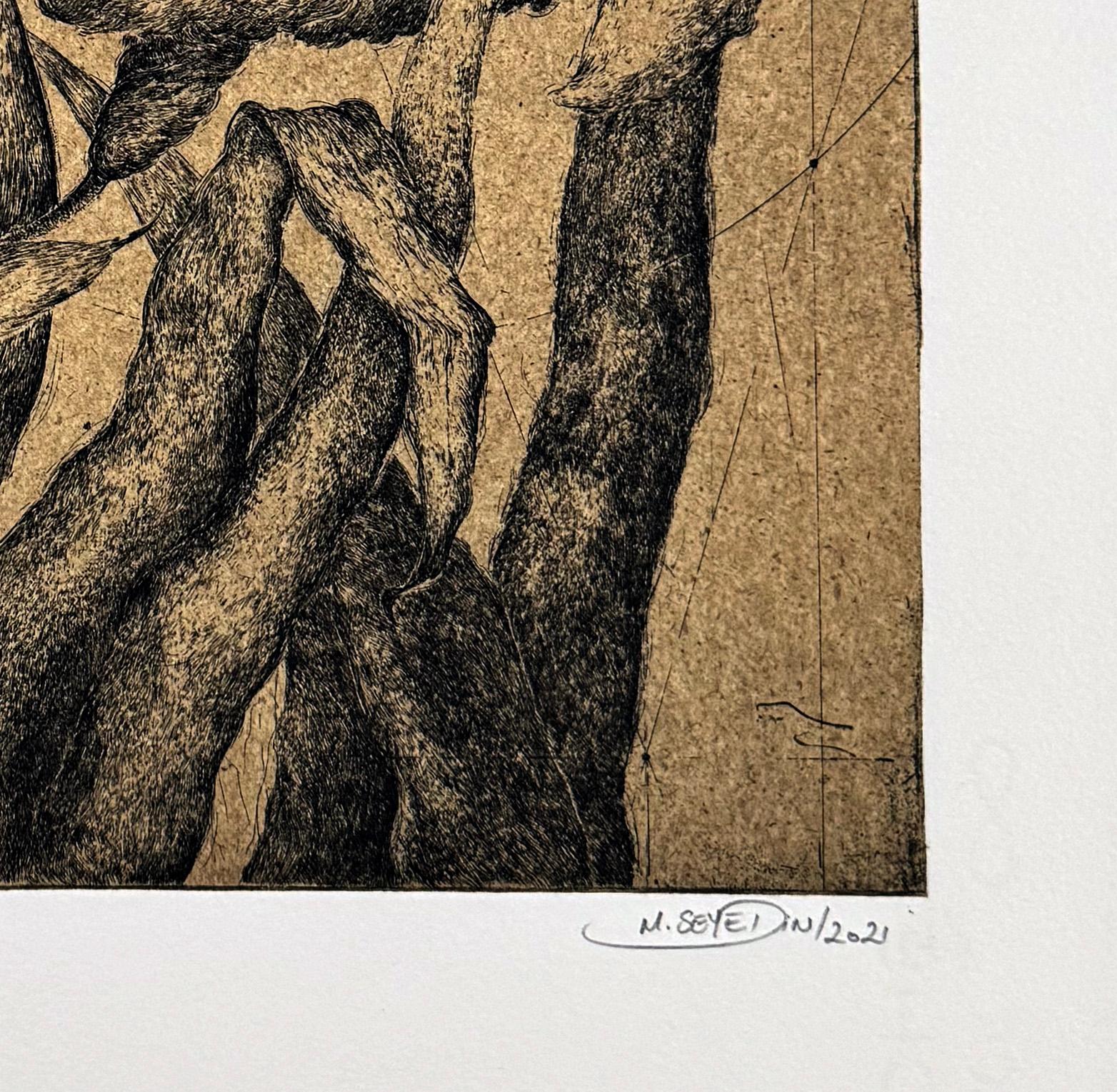 FLEURS #3 - Iris, un des 4 portraits de fleurs de Marjan Seyedin en vente 3