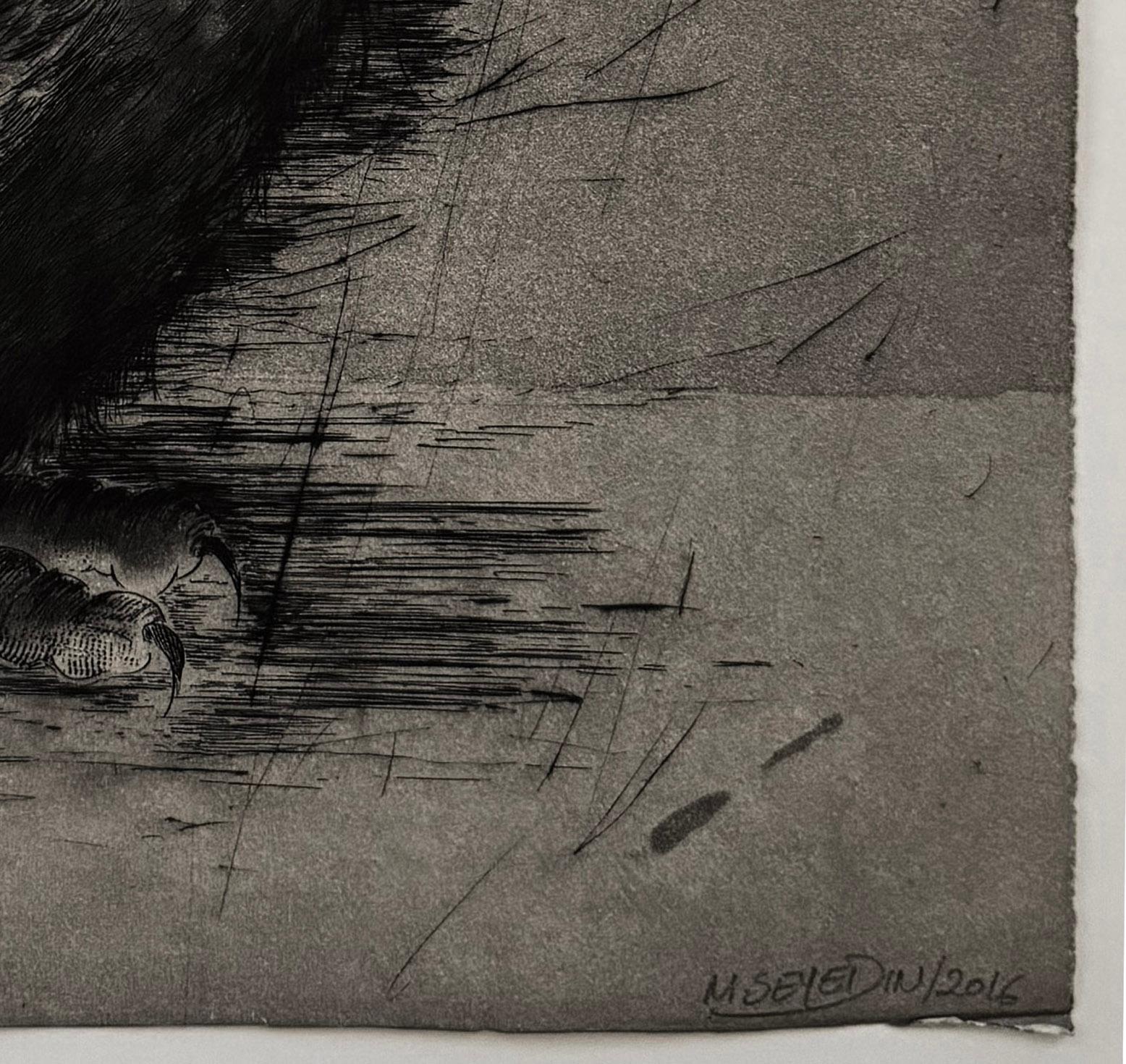 Hiboux et Chouettes nº 5, retrato de un búho por Marjan Seyedin en venta 2