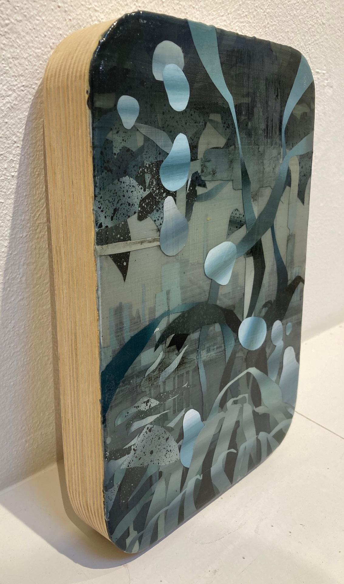 City Scape 1 Peinture acrylique sur panneau Nature Green Landscape En stock - Painting de Marjolein van Haasteren