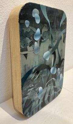 Paisaje urbano 1 Pintura acrílica sobre panel Naturaleza Paisaje verde En Stock