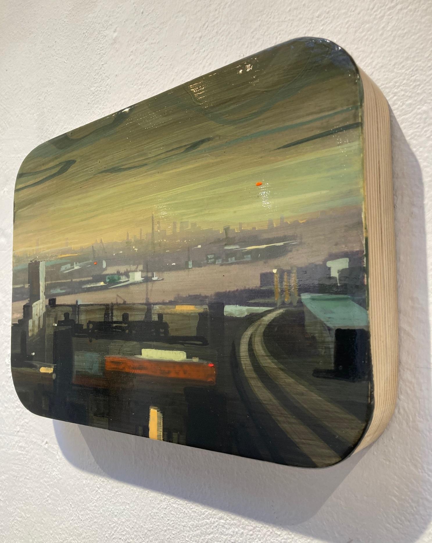 City Scape II, Acrylfarbe auf Tafel, auf Lager, auf Lager

Marjolein van Haasteren (1967, Niederlande) arbeitet mit den äußeren Erscheinungsformen der Natur. Ihre Bilder sind fiktive Landschaften ohne menschliche Präsenz. In transparenten Schichten