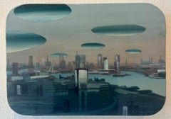 Paisaje urbano III Acrílico sobre panel En Stock