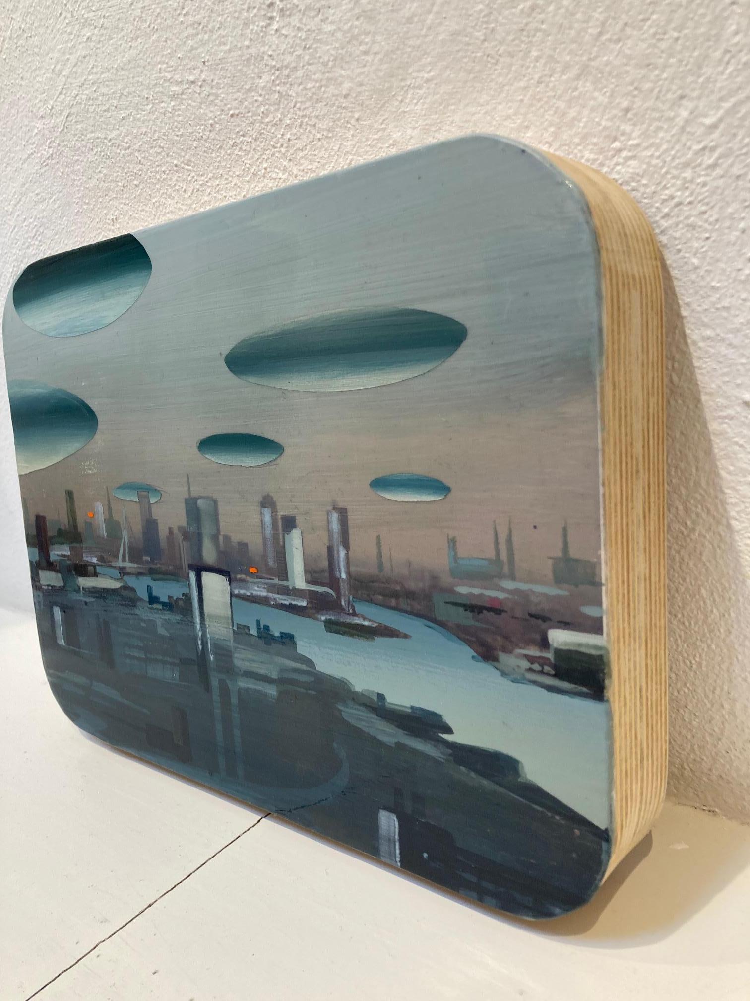 City Scape III Acrilico su pannello In magazzino - Painting Contemporaneo di Marjolein van Haasteren