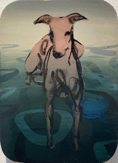 Dogs Life II Acrylic on Panel Dog Animal En Stock
