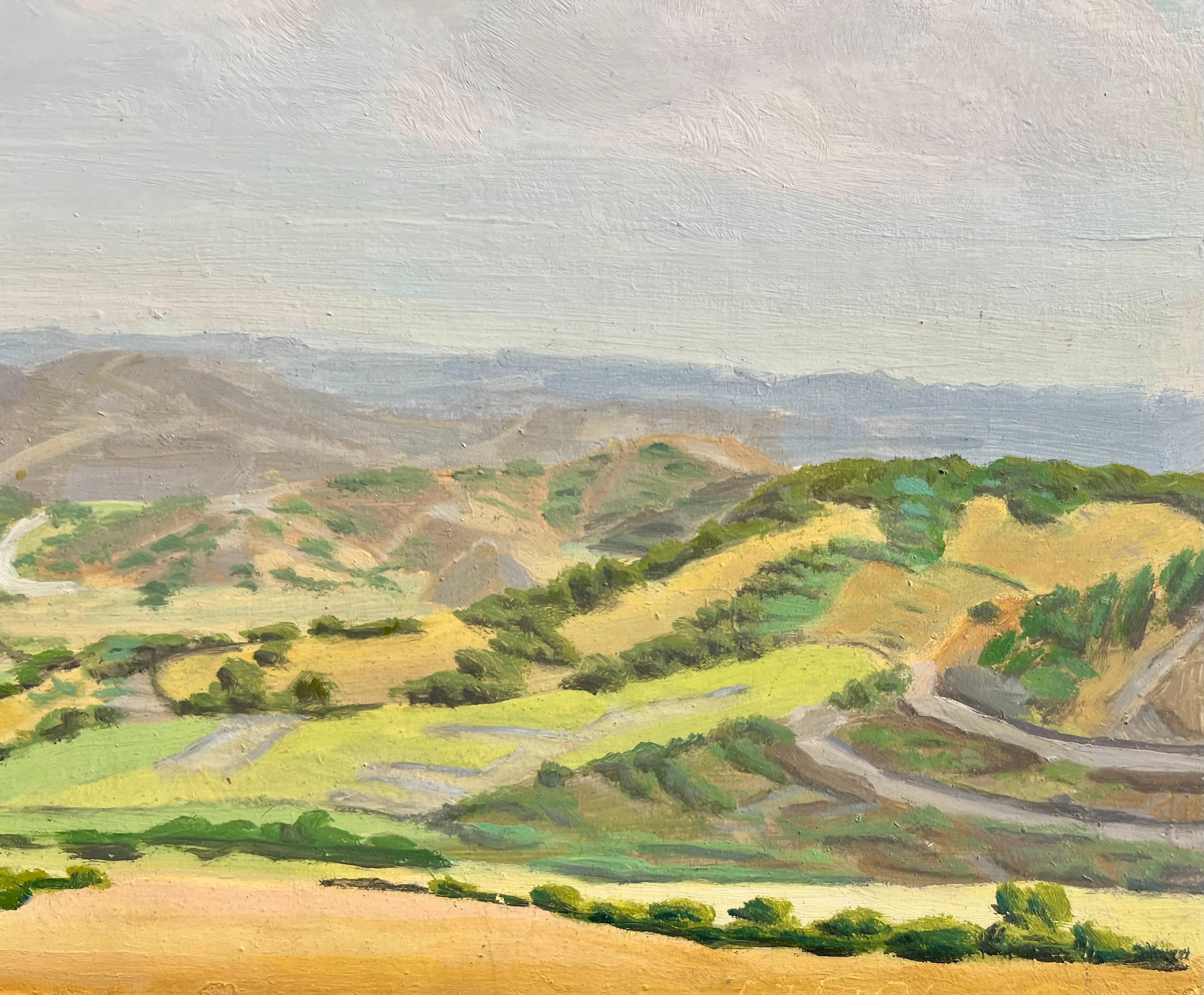 Barbados Vista desde Cherry Tree Hill - Painting de Marjorie Anne Portnow