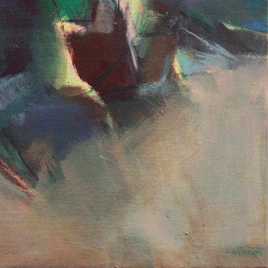 « Paysage de l'Alpine », Abstraction de la baie, Femme moderniste du milieu du siècle, CCAC en vente 1