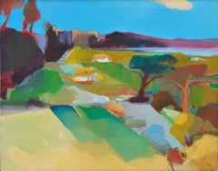 Paysage abstrait de la baie de Californie par Marjorie Cathcart Color Field