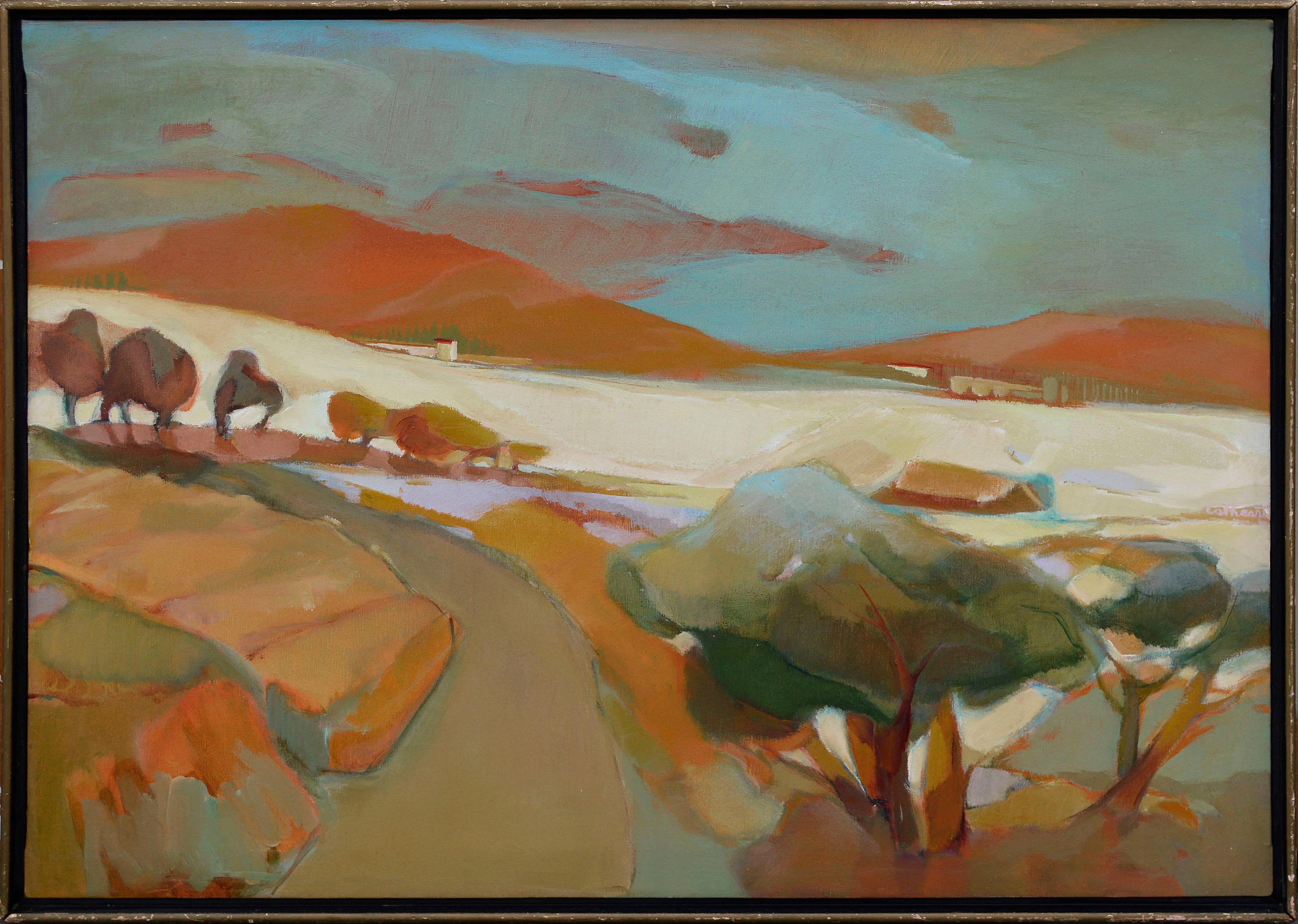 Marjorie Cathcart Landscape Painting - Oil Country Landscape