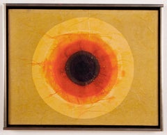 Vintage Surrealist Abstract Cosmic Eye Original Modernist Painting