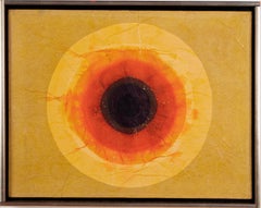 Vintage Surrealist Abstract Cosmic Eye Original Modernist Painting