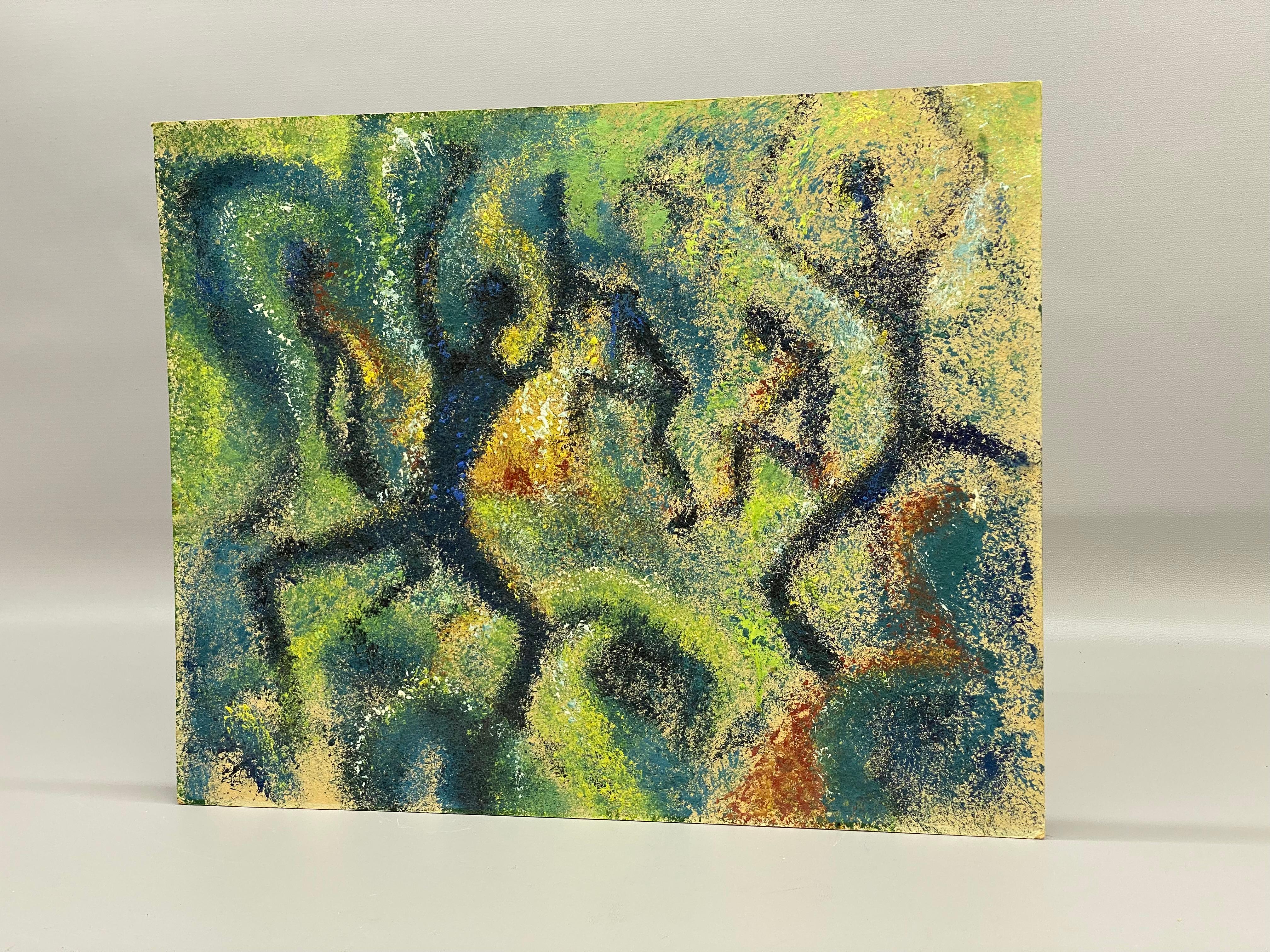Marjorie Matthias Modernes Primales Tanzgemälde aus der Mitte des Jahrhunderts (Moderne der Mitte des Jahrhunderts) im Angebot