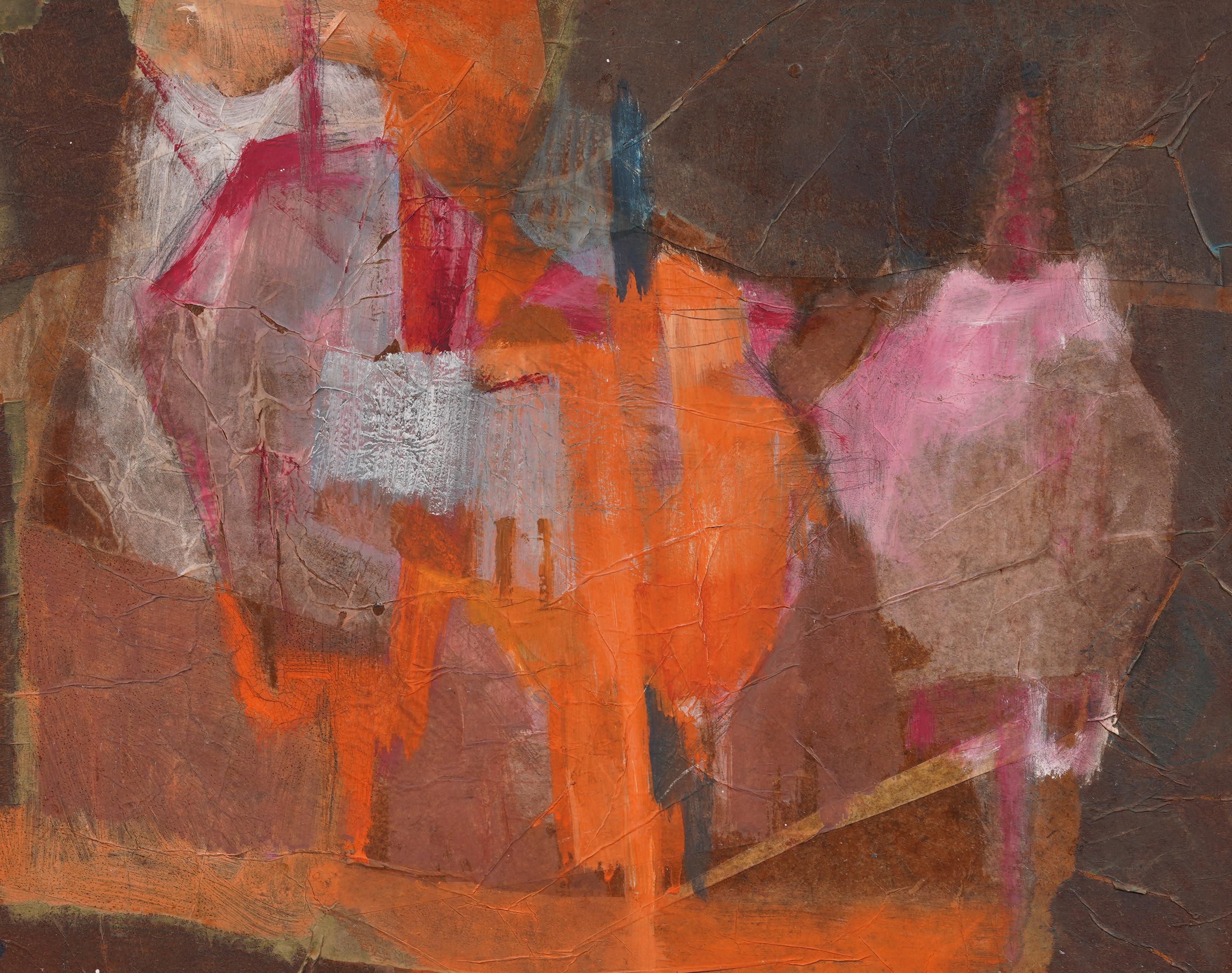 Antico Modernista Americano incorniciato e firmato Espressionista Astratto Raro  Pittura 2