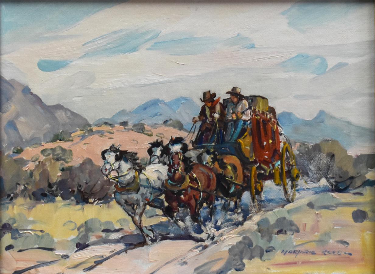 Marjorie Reed a.k.a. Harvey Day
(1915-1996)
California, Arizona Artist
Image Size: 18 x 24
Frame Size: 23.25 x 29.25
Medium: Oil on Canvas
