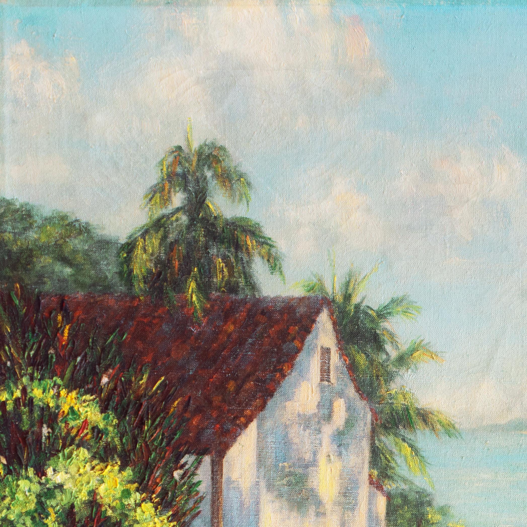'Coastal Cottages', Mid-century Massachusetts Woman Artist, California For Sale 1