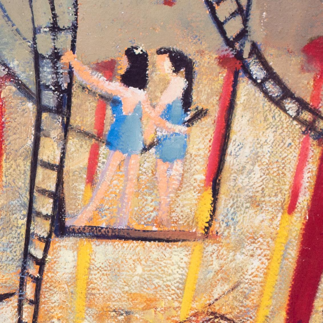 Die schottisch/südafrikanische Künstlerin Marjorie Wallace 'The Trapeze artists', Zirkus im Angebot 3