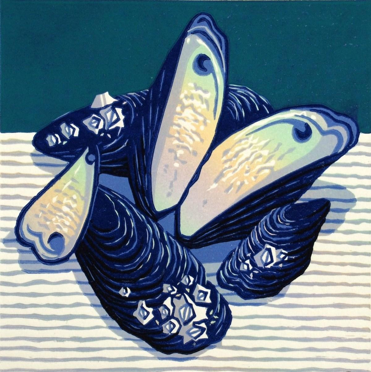 mussel shell artwork
