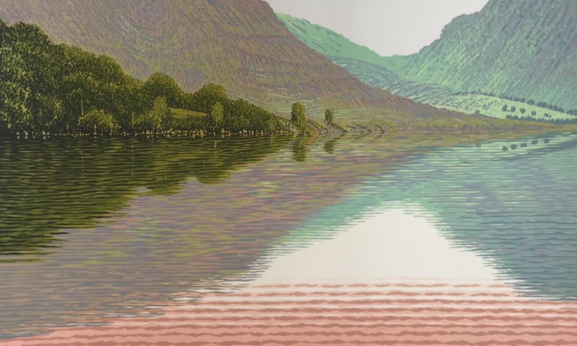 Summer Wasdale and Sun on the Scafells by Mark A Pearce [2021/22]

ADDITIONAL INFORMATION:
Handmade print, Linocut print
Edition of 10
54 H x 81 W x 1.5 D cm (21.26 x 31.89 x 0.59 in)
Sold unframed
Sheet sizes may vary

Image size: 
Height: 44cm