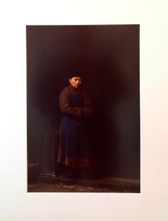 Vintage Photograph Cibachrome Tibetan Monk Chengdu China Portrait Photo Print