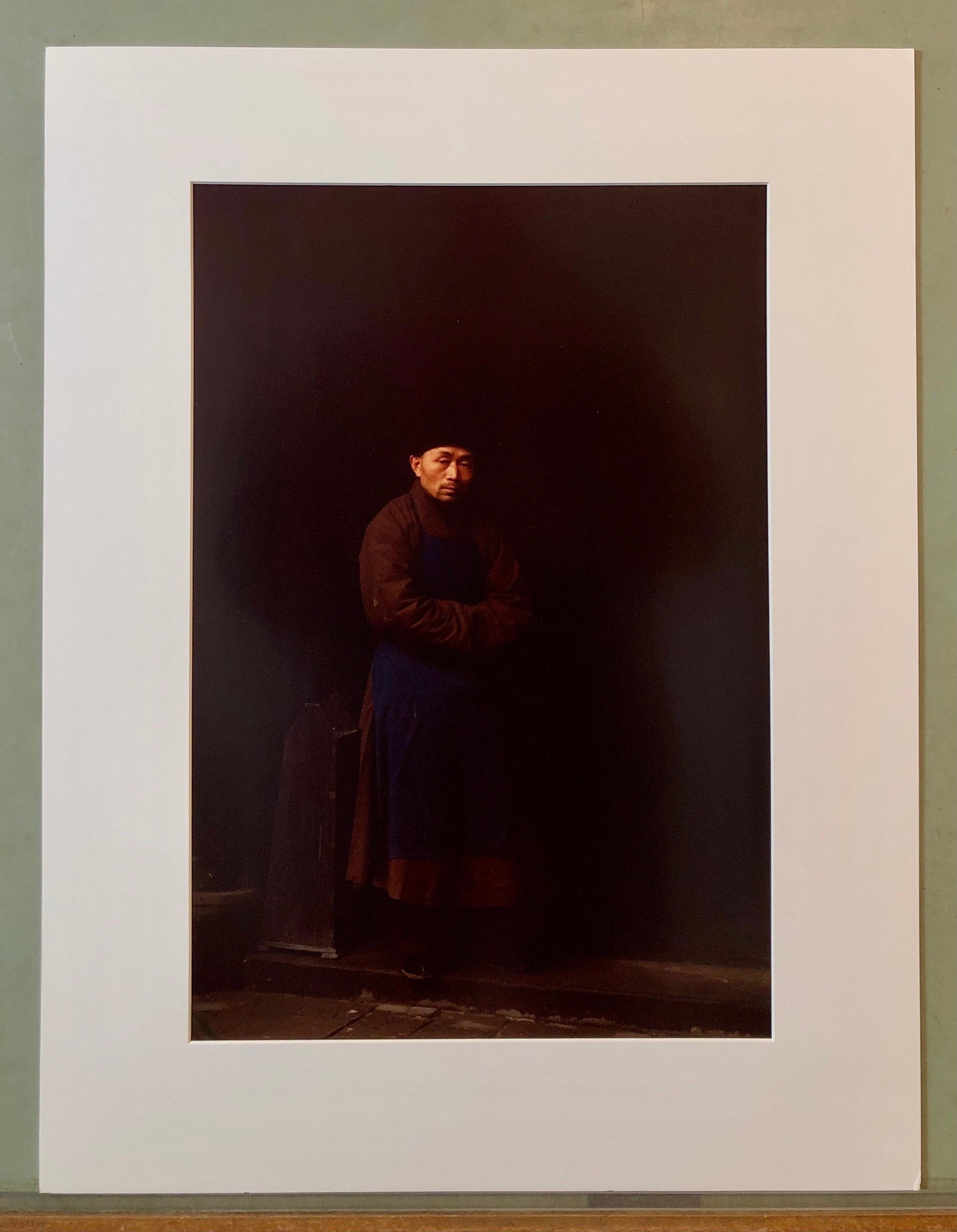 Vintage Fotografie Cibachrome Tibetischer Monk Chengdu China Porträt-Fotodruck im Angebot 4