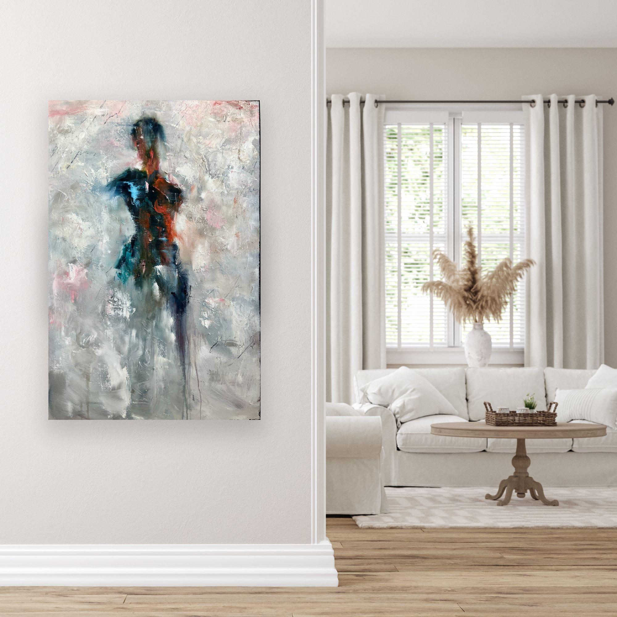 Achilles-original modernes figuratives abstraktes Ölgemälde-zeitgenössisches Kunstwerk – Painting von Mark Acetelli