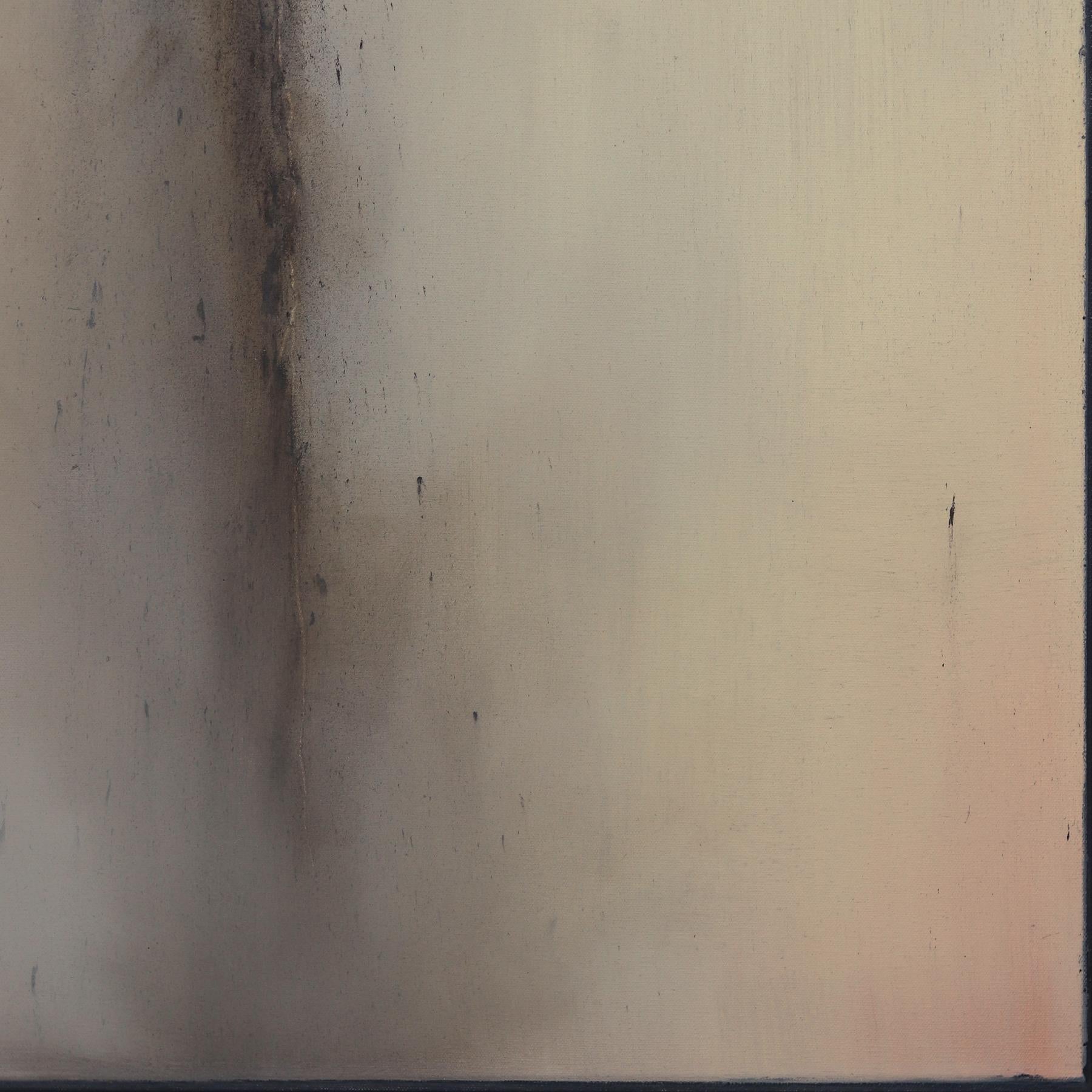 Beyond the Ashes - Abstract Moody Neutral Tone Figurative Oil Painting on Canvas For Sale 5