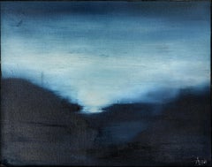 Chipre - Pintura original al óleo sobre lienzo Paisaje abstracto