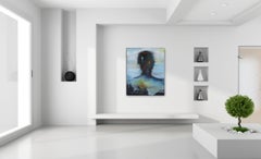 De La Saint  - Original Oil on Canvas Abstract Figurative Painting