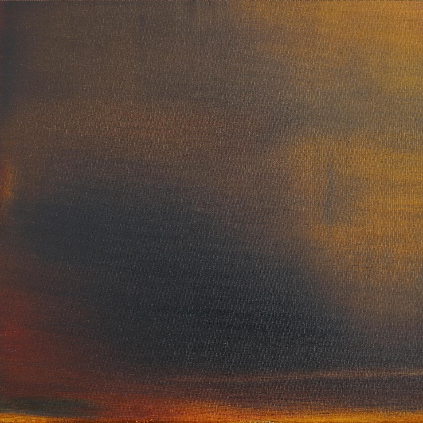 Distanza tra 2 - Eleganza del paesaggio astratto dipinto ad olio in vendita 2