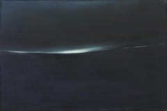 Edge of Eternity III - Abstract Atmospheric Landscape Oil Painting on Canvas