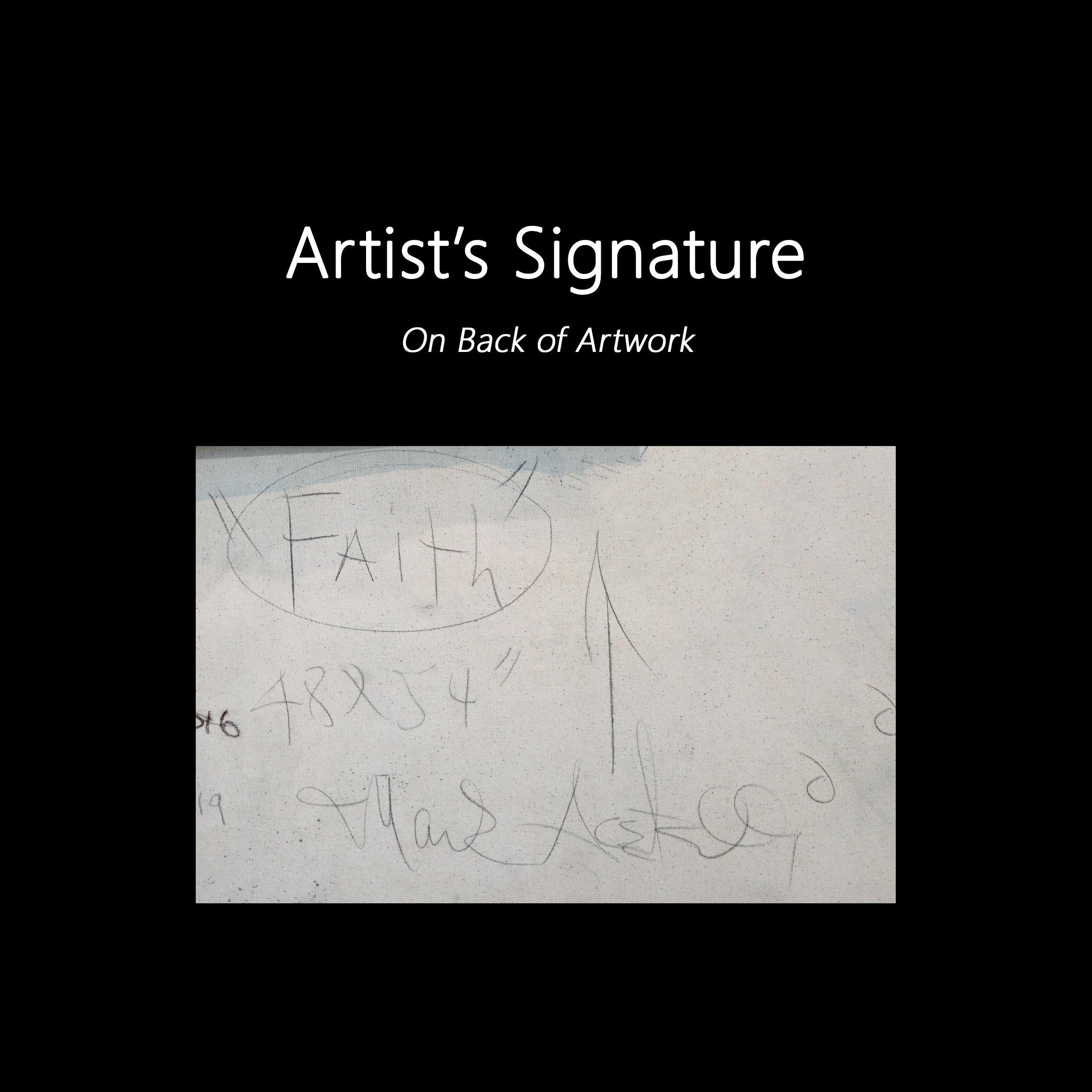 Faith – Originales minimalistisches figuratives Ölgemälde auf Leinwand im Angebot 6