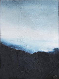Fractured distance - Huile sur toile originale d'un paysage abstrait