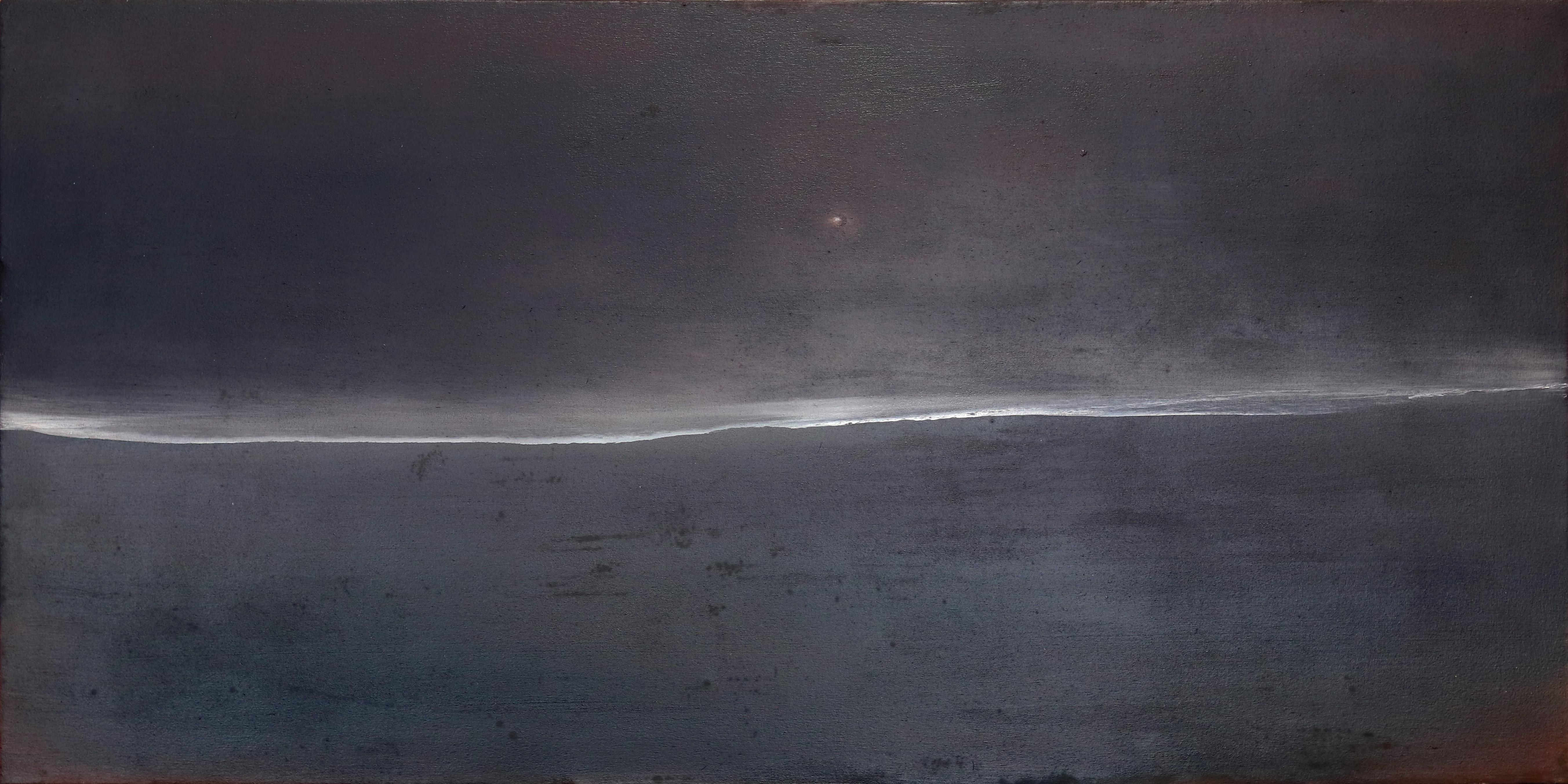 Distacco infinito - Pittura ad olio su tela di un paesaggio atmosferico astratto