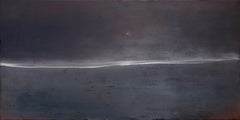 Distacco infinito - Pittura ad olio su tela di un paesaggio atmosferico astratto