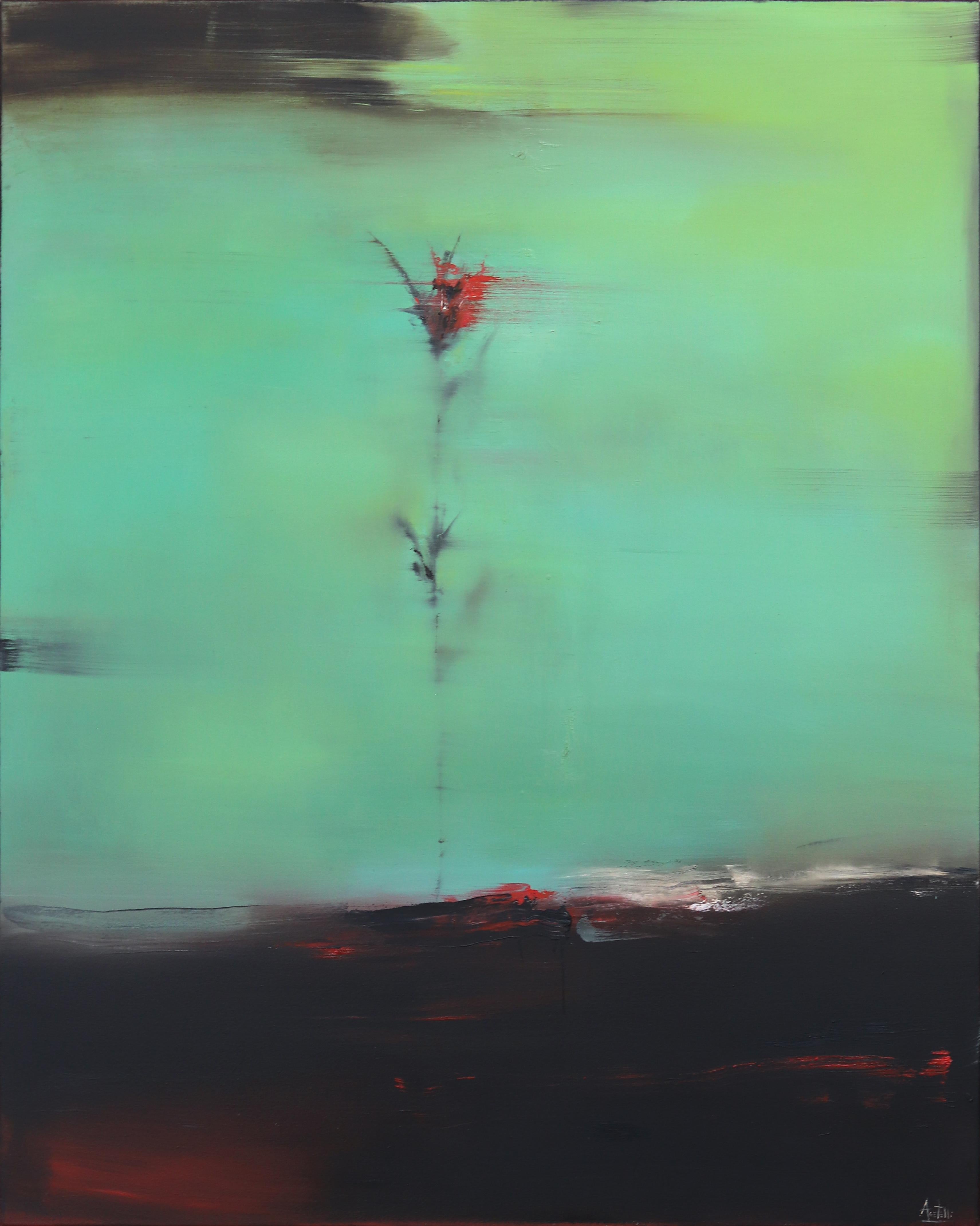 Abstract Painting di Mark Acetelli - Innocenza e rinnovamento - Pittura ad olio astratta originale Greene & Greene
