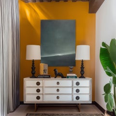 Last Wave - Original Stimmungsvolle Abstrakte Landschaft Ölgemälde auf Leinwand