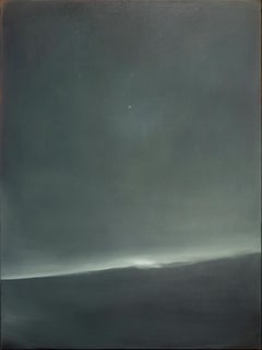 Last Wave - Pittura ad olio su tela originale di un paesaggio astratto e d'atmosfera