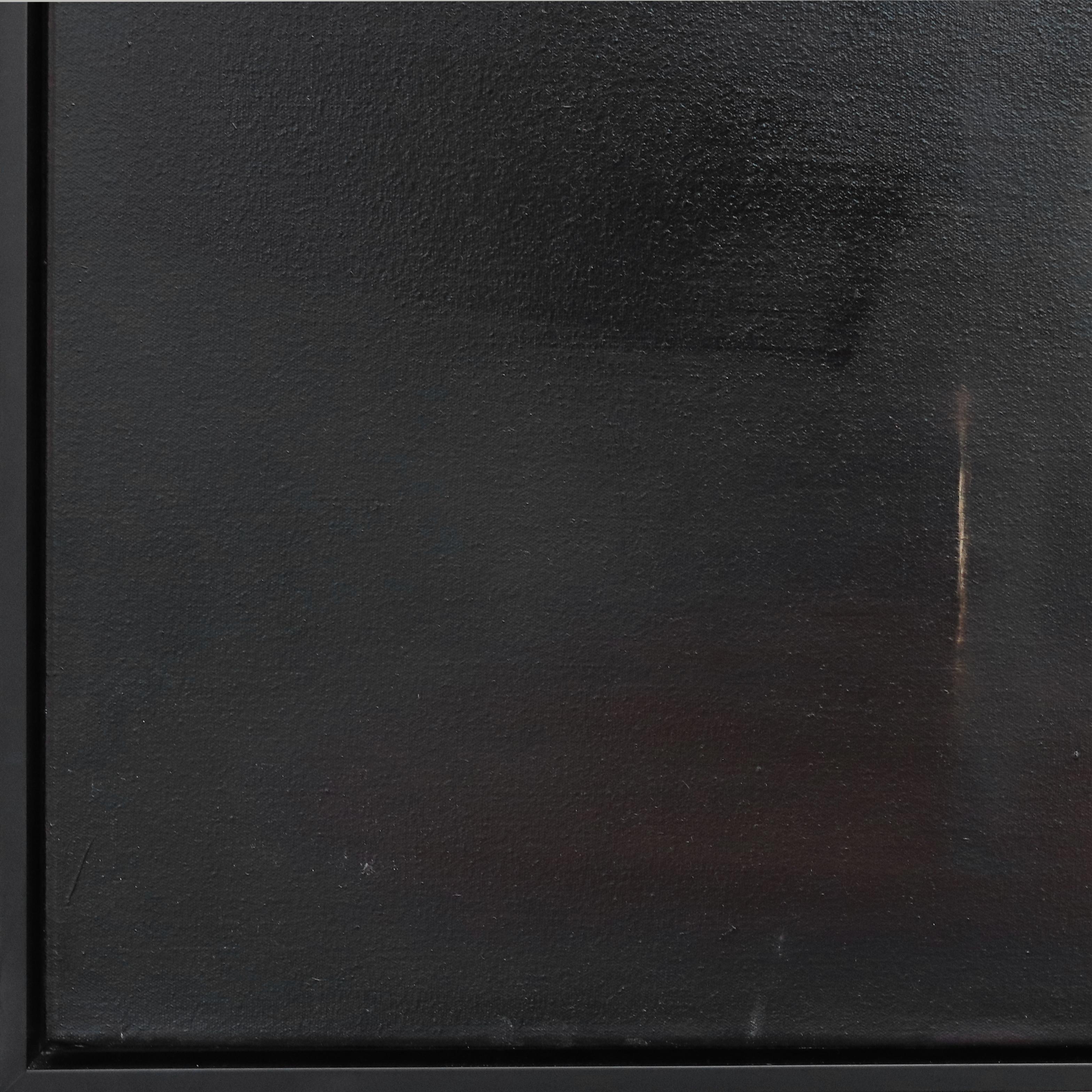 Lucia L'Amour -  Pintura al óleo figurativa abstracta con marco negro en venta 2