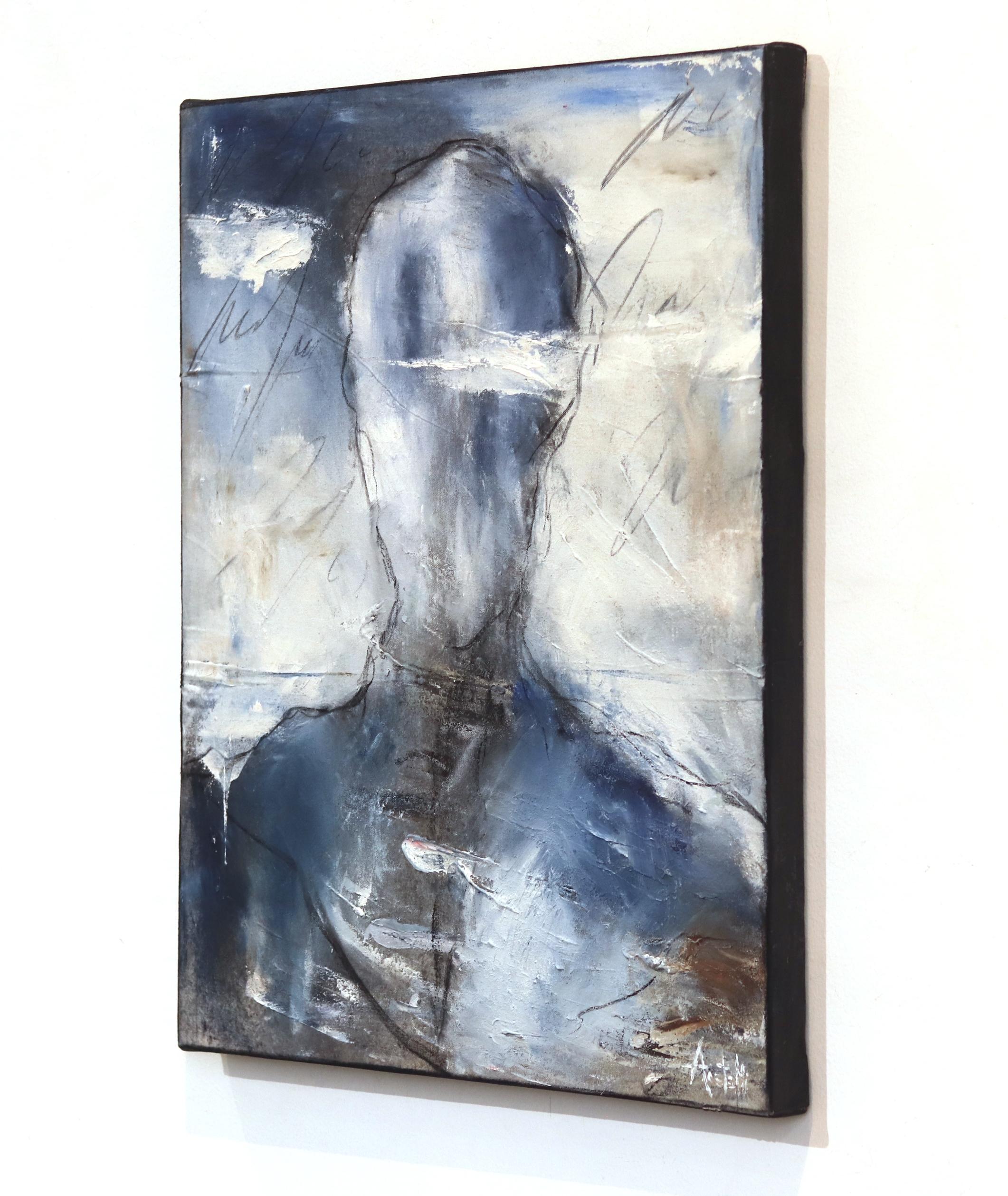 Massimo – Abstraktes figuratives Ölgemälde, Original-Kunstwerk im Angebot 1