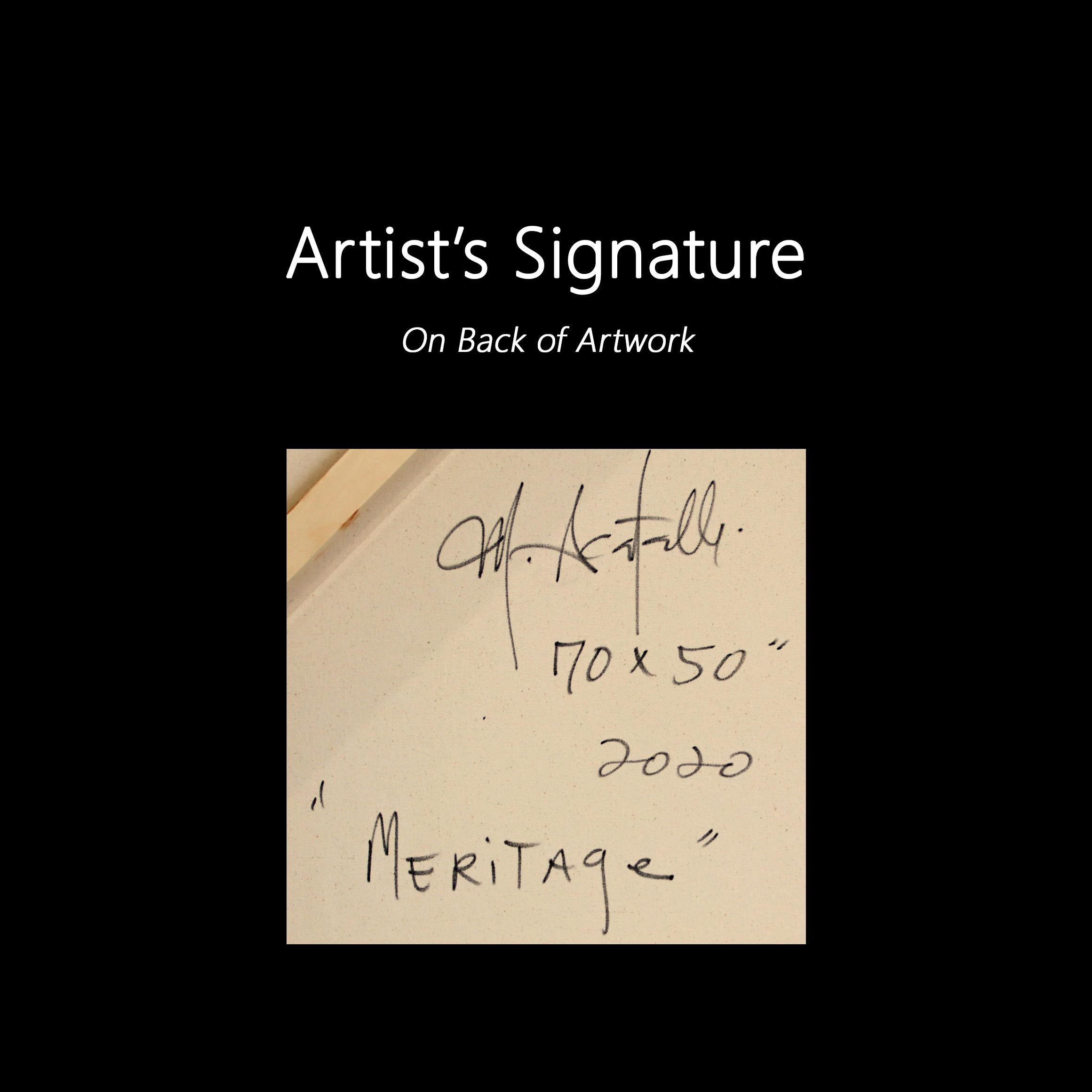 Meritage – Originales abstraktes figuratives Gemälde, Öl auf Leinwand im Angebot 7