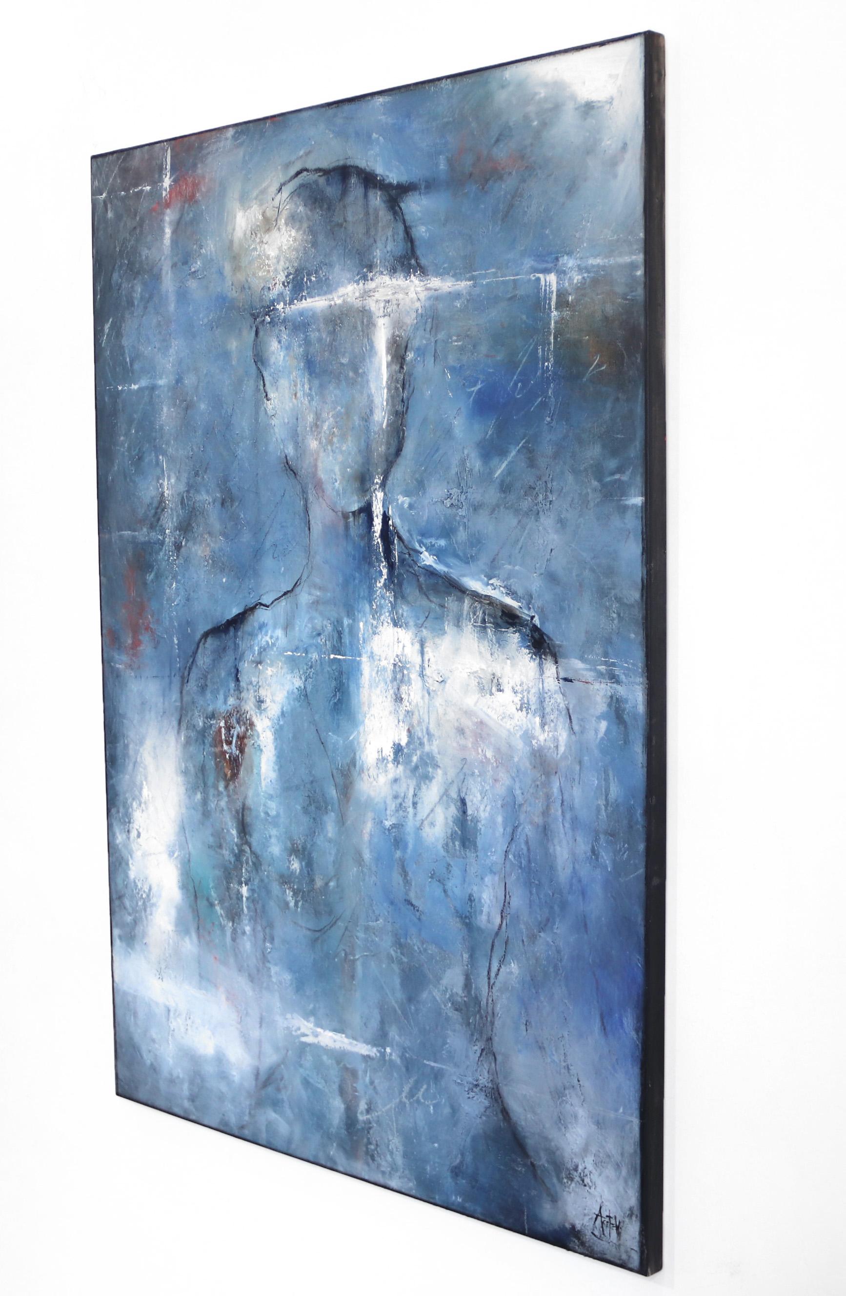 Meritage – Originales abstraktes figuratives Gemälde, Öl auf Leinwand im Angebot 1