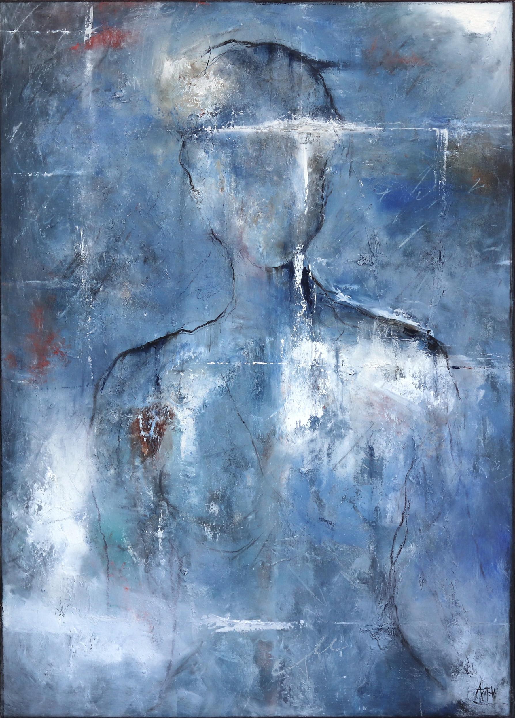 Meritage- Original Oil on Canvas Abstract Figurative Painting - Mixed Media Art by Mark Acetelli