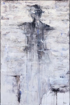 Odysseus - Large Original Minimalist Figurative Oil Painting on Canvas