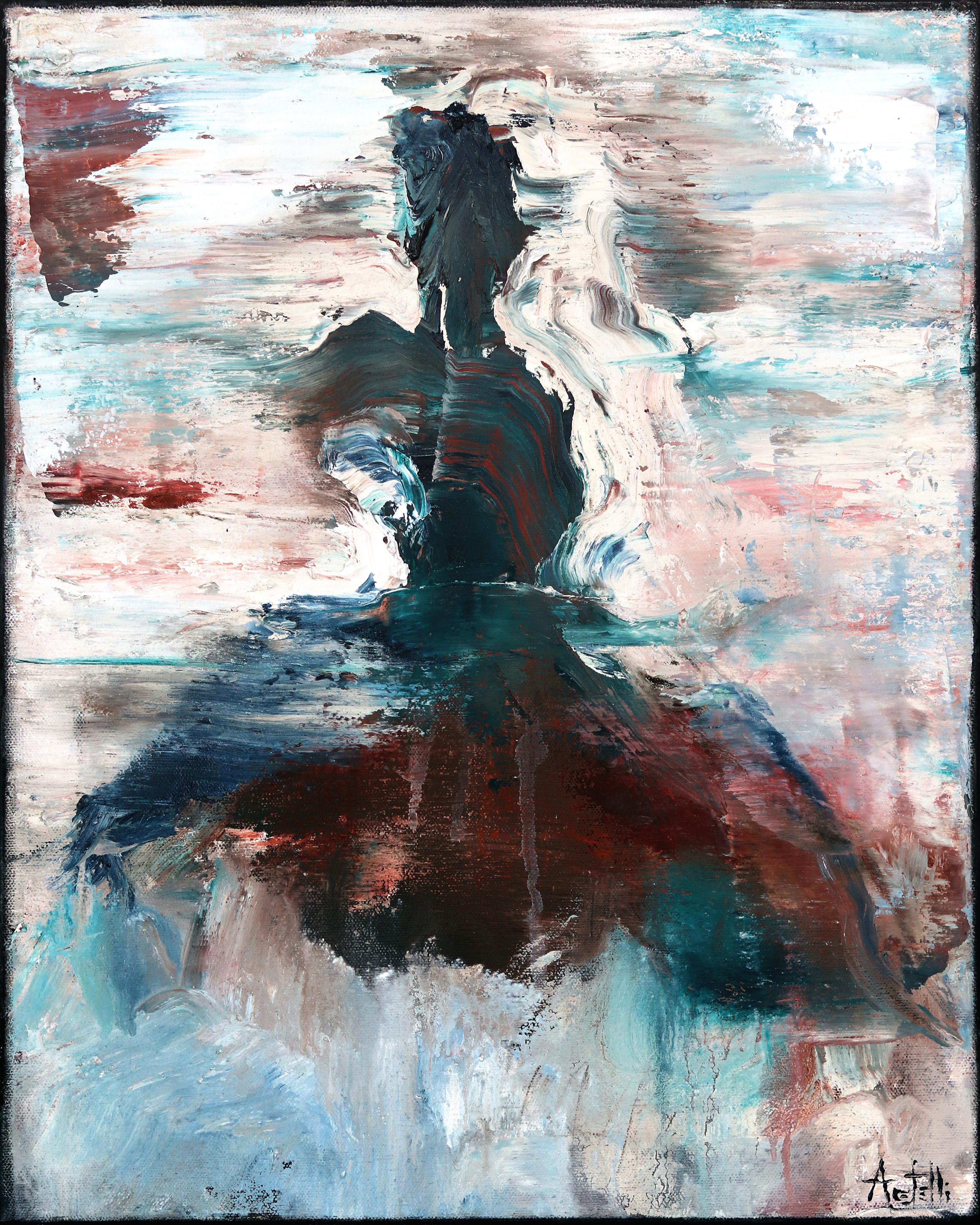 Mark Acetelli Portrait Painting - Paloma's Dance - Original Oil on Canvas Abstract Figurative Dancer Painting