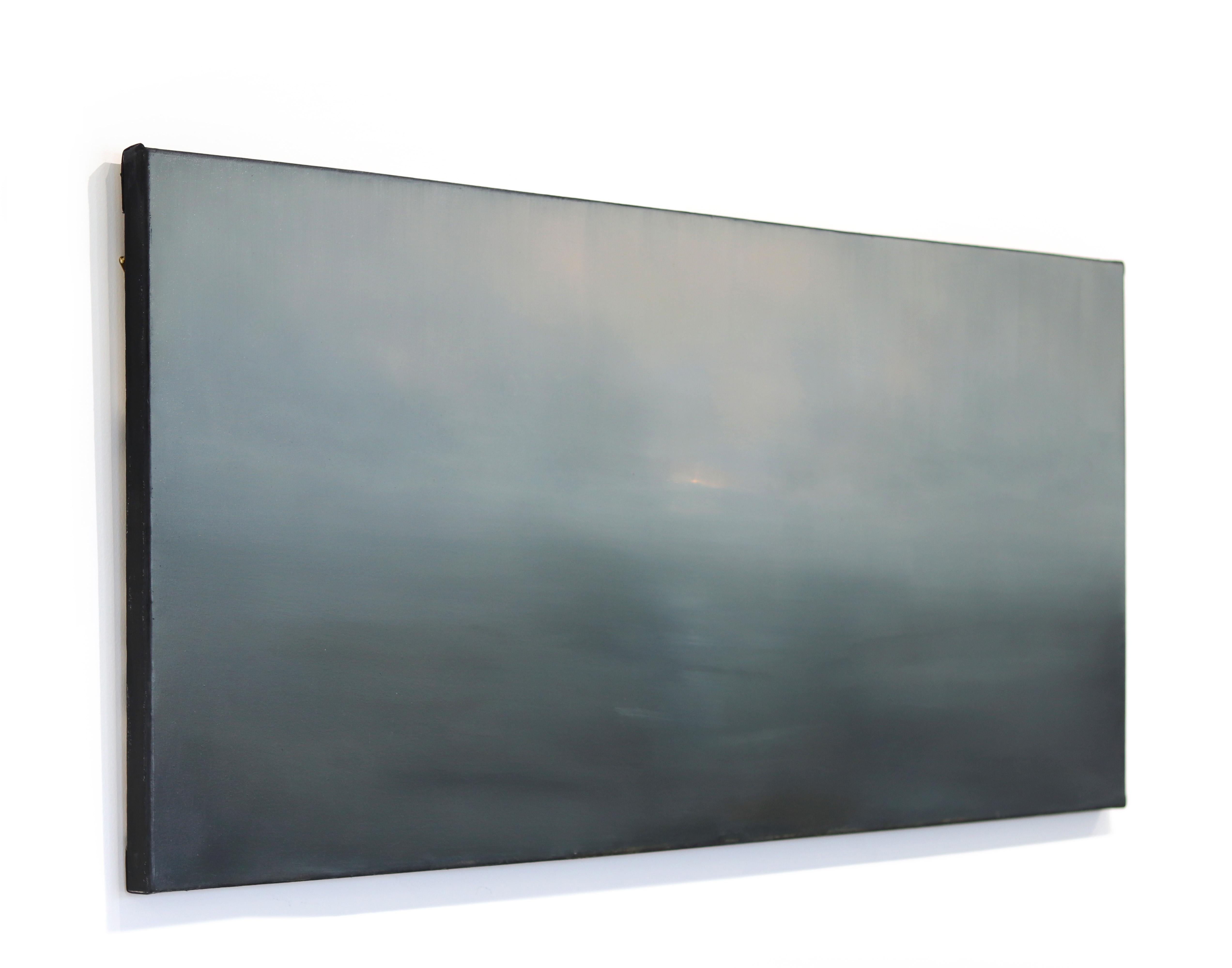 Set Adrift - Pittura a olio su tela di grandi dimensioni con atmosfera astratta e seducente in vendita 1